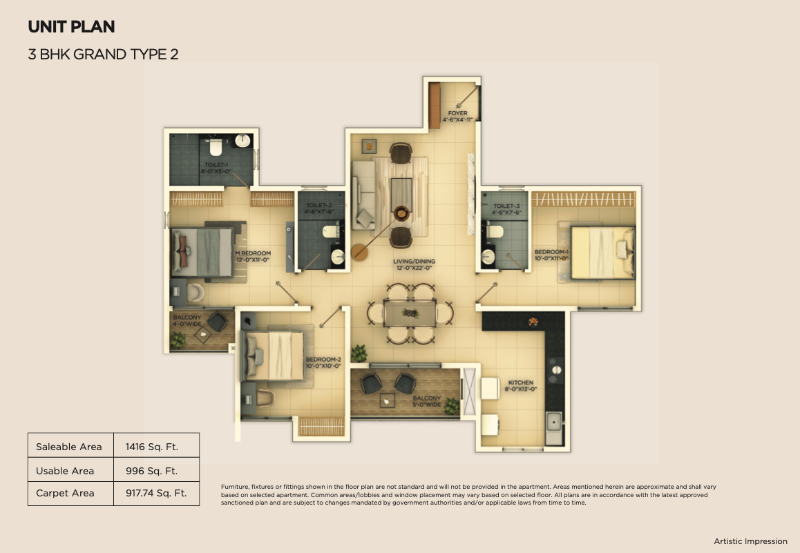 Provident Ecopolitan- North Bangalore- Premium 3BHK