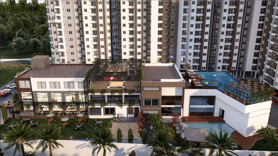 Clubhouse with Infinity Pool- Sowparnika Euphoria - Premium 2, 3 BHK Apartment in Whitefield