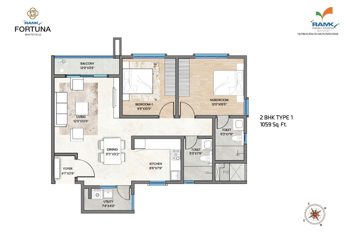 Premium 2 BHK close to Whitefield and KR Puram
